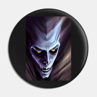 FRIGHTENING YELLOW EYED HALLOWEEN VAMPIRE Pin