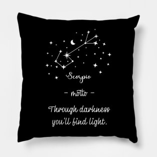 Key phrases of the zodiac signs: Scorpio Pillow