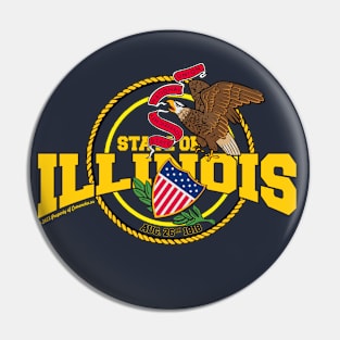 Illinois State USA Pin