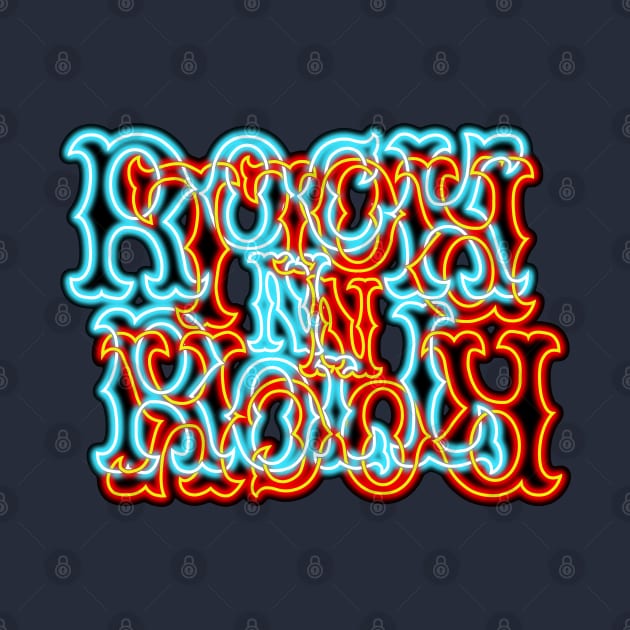 Glowing Neon Ice and Fire RocK n RolL Anagram by gkillerb