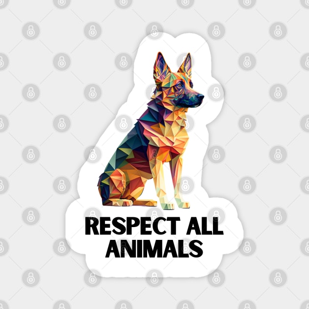 Respect all animal Magnet by Simply Print