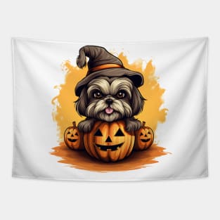 Halloween Shih Tzu Dog #3 Tapestry