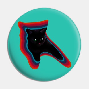 small black cat extending his arms Pin