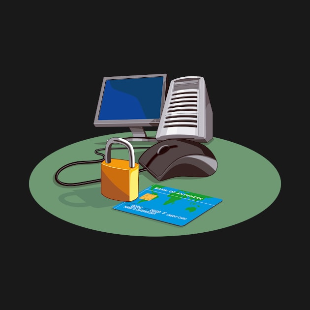 Credit Card Security of Internet Retro by retrovectors