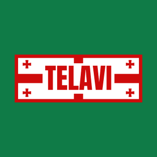 Telavi City in Georgian Flag Design T-Shirt