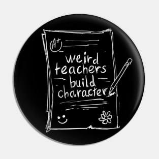 Vintage sketch teacher sayings weird teachers build character Pin