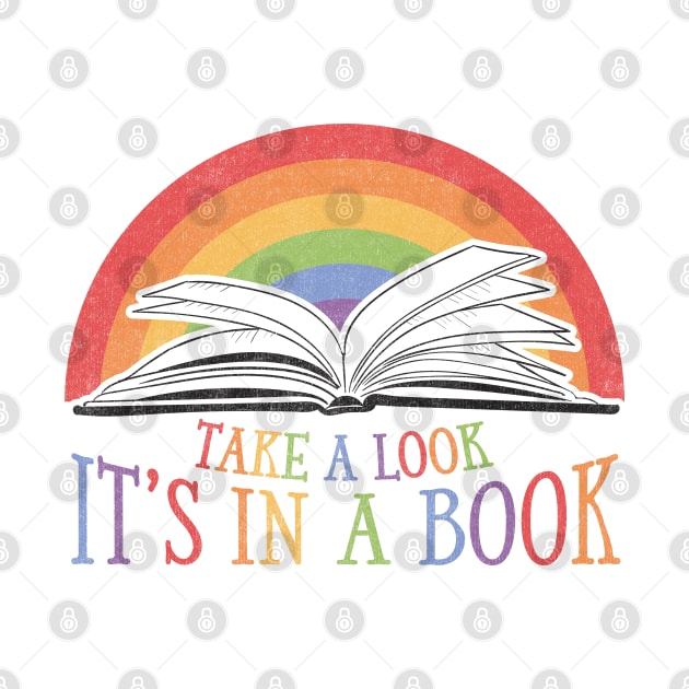 Take a Look It's In a Book cute variant - Reading Rainbow 80s 90s by Kelly Design Company by KellyDesignCompany