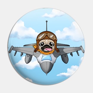 Pug Ace in the Skies: Fighter Plane Pilot Pug Pin