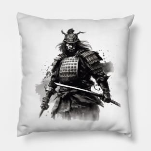 ink samurai Pillow
