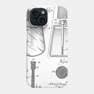 Nail Polish Applicator Vintage Patent Hand Drawing Phone Case