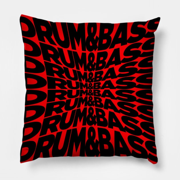 Drum And Bass Trippy Pillow by Drum And Bass Merch