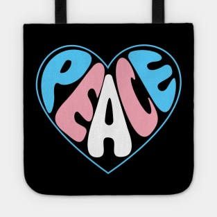 Transgender Peace Heart Tote