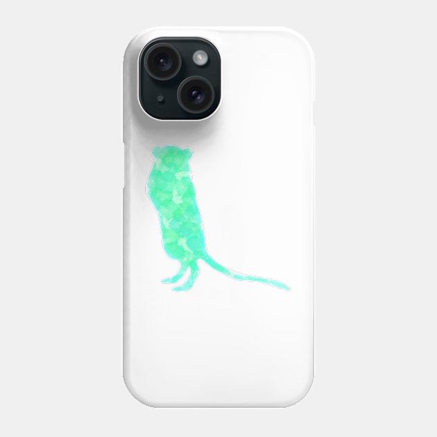 Cute green watercolour gerbil Phone Case by Becky-Marie