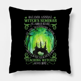 Salem's Annual Witch's Seminar Witchcraft Halloween Costume Pillow