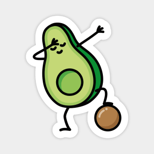 Dab dabbing avocado funny soccer soccer player Magnet