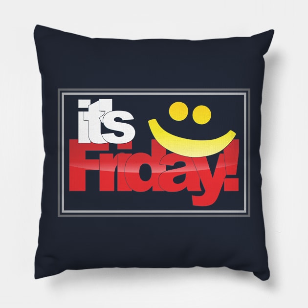 it's friday Pillow by CreativeIkbar Prints