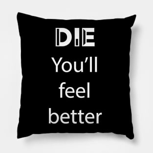 Funny Death Design Pillow