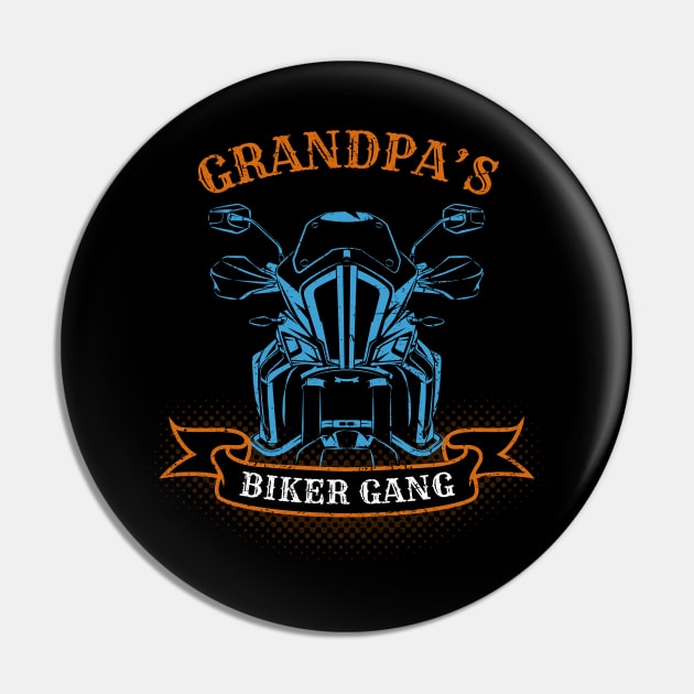 Grandpa's Biker Gang Father's Day Pin by DwiRetnoArt99