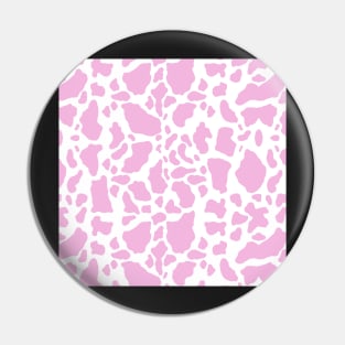 White Pink Cow Animal Print Pin