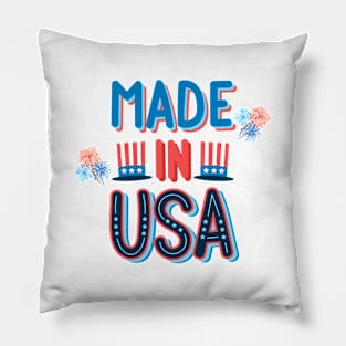 Made in USA Typography Pillow