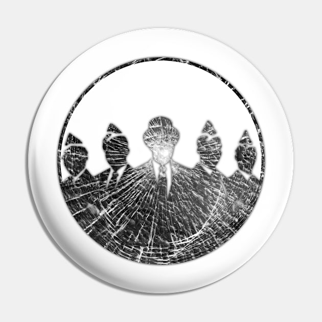 Coffin Dancing Pallbearers meme gray glass Pin by BijStore