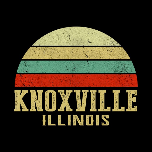 KNOXVILLE ILLINOIS Vintage Retro Sunset by LIPTIN