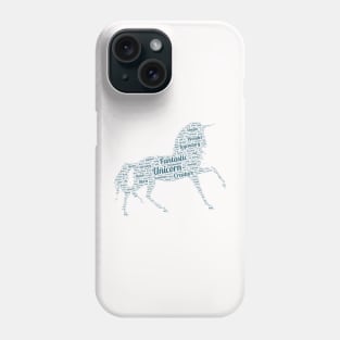 Unicorn Mystic Animal Horse Wildlife Text Word Cloud Phone Case