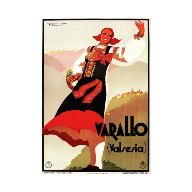 ITALY VARALLO VALSESIA Vintage Italian Holidays Travel Promotional by vintageposters