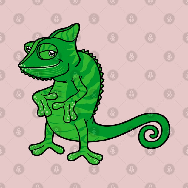 Funny Chameleon by Happy Art Designs