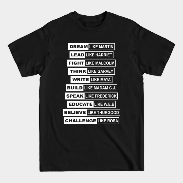 Discover Black Lives Matter Black History Month Equality Black Influencers - Black History Month - T-Shirt