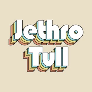 Jethro Tull - Retro Rainbow Typography Faded Style T-Shirt