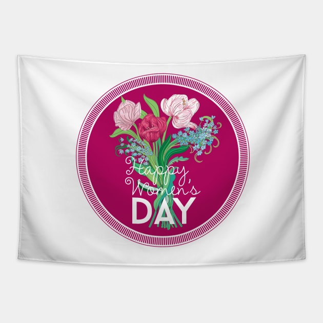 Happy International women's day, 8th March Tapestry by IngaDesign