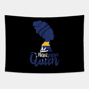 Nauruan Queen Nauru Flag Afro Roots Tapestry