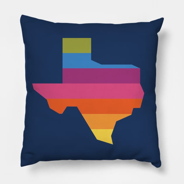 Stripey Texas Pillow by sombreroinc