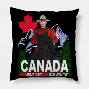 Canada Day Mountie Pillow