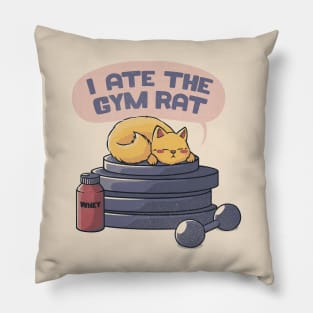 I ate the gym rat cream by Tobe Fonseca Pillow