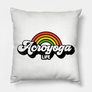 Groovy Rainbow Acroyoga Life Pillow