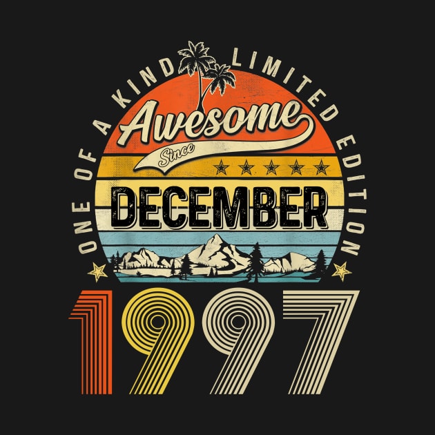 Awesome Since December 1997 Vintage 26th Birthday by cogemma.art