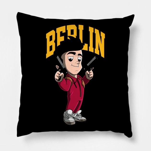 Berlin Money Heist Pillow by namanyastudios