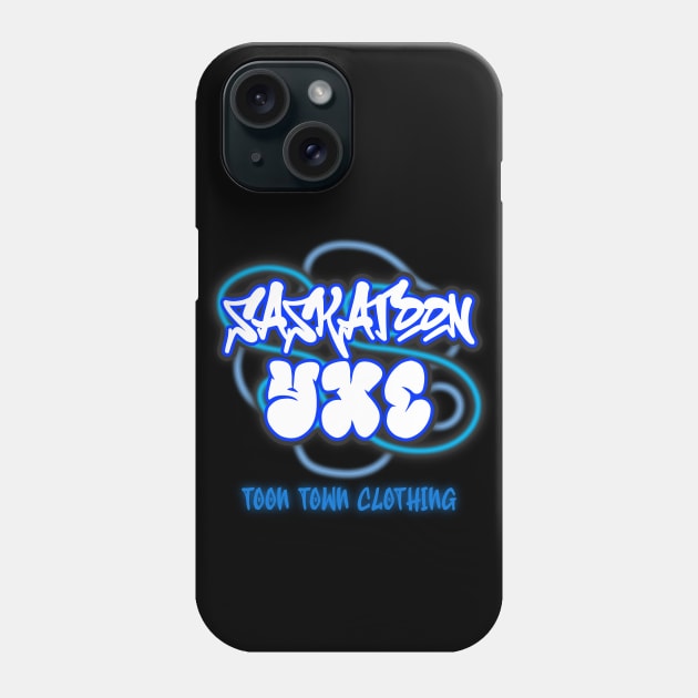 Saskatoon YXE Spray Paint in the Dark Phone Case by Stooned in Stoon