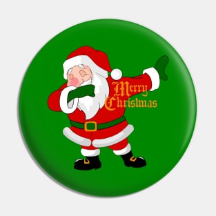 dabbing santa claus funny christmas Pin