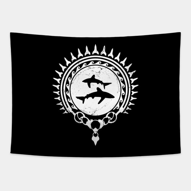 Longimanus Oceanic Whitetip Tapestry by NicGrayTees