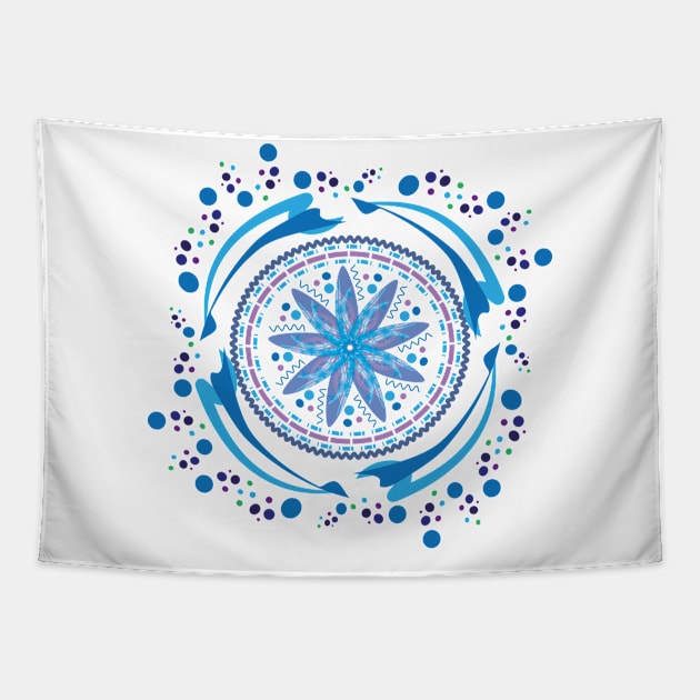 Sea Burst Tapestry by creationoverload