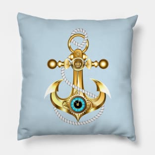 Anchor with clock (Steampunk) Pillow