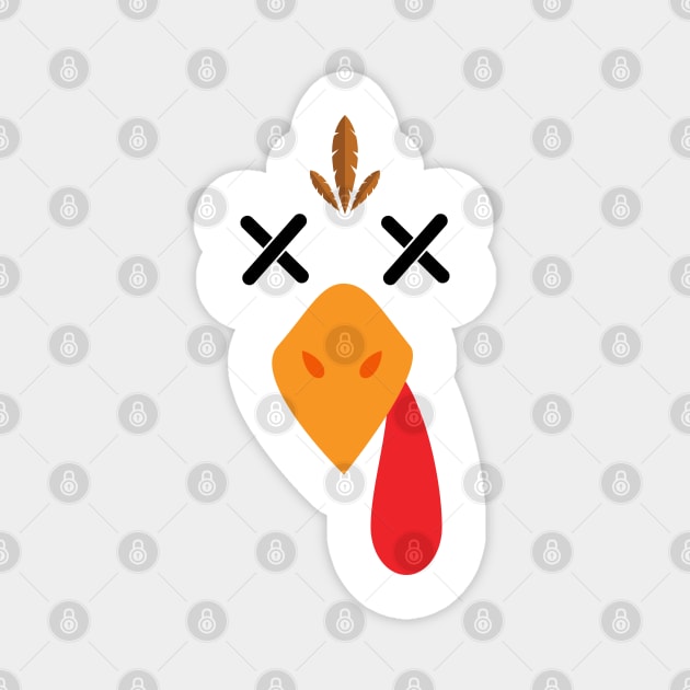 Turkey Face thanksgiving fall season Great for parties Magnet by greatnessprint