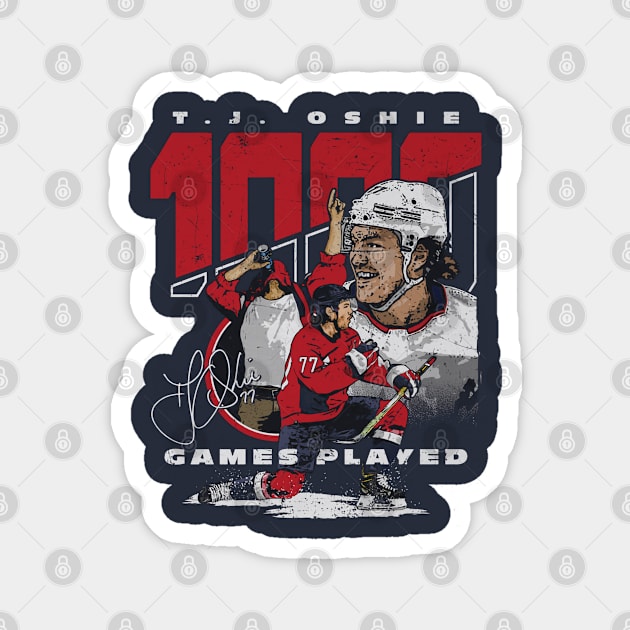 T.J. Oshie Washington 1000 Games Magnet by artbygonzalez