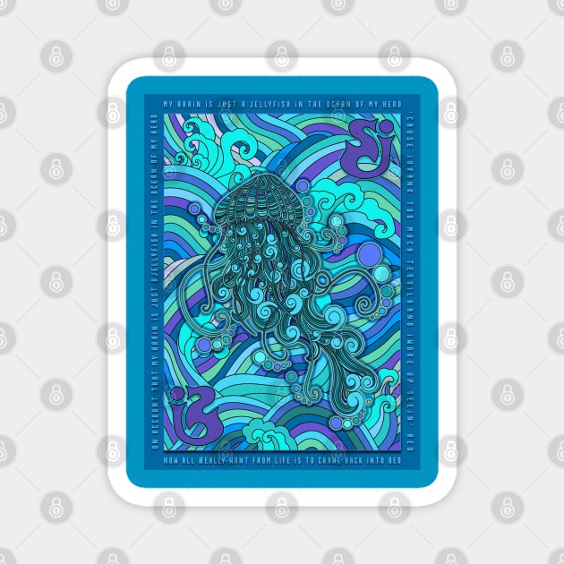 Jellyfish SCI The String Cheese Incident Tequila Magnet by Shayna