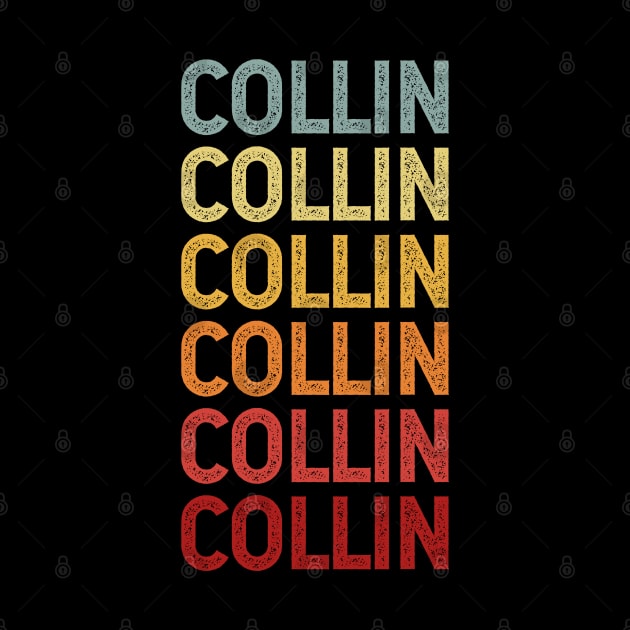 Collin Name Vintage Retro Gift Named Collin by CoolDesignsDz