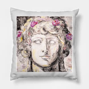 Dionysus Black and White Portrait Pillow