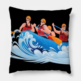 Rafting Race Pillow